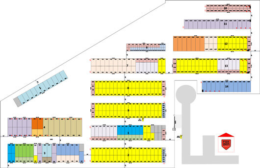 layout of storage units on Highway 14 in Janesville, WI